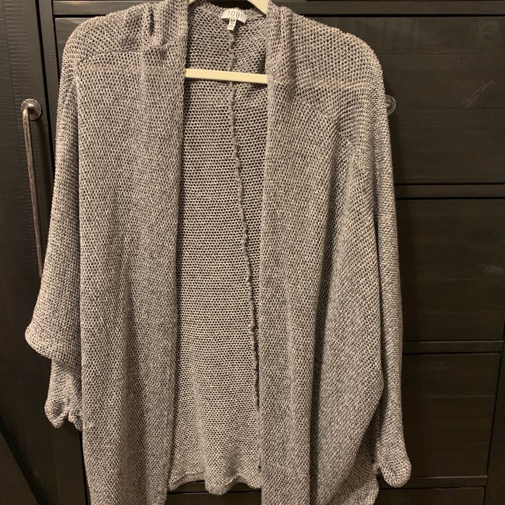 Tobi knitted grey cardigan